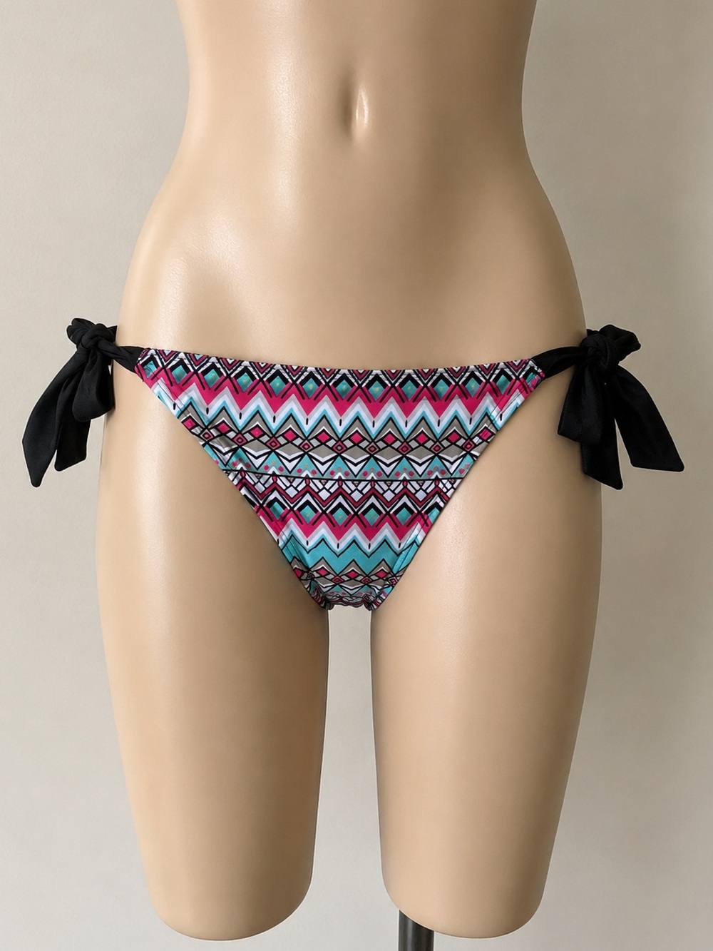 NWOT Geometric Print Side Tie Bikini Bottom